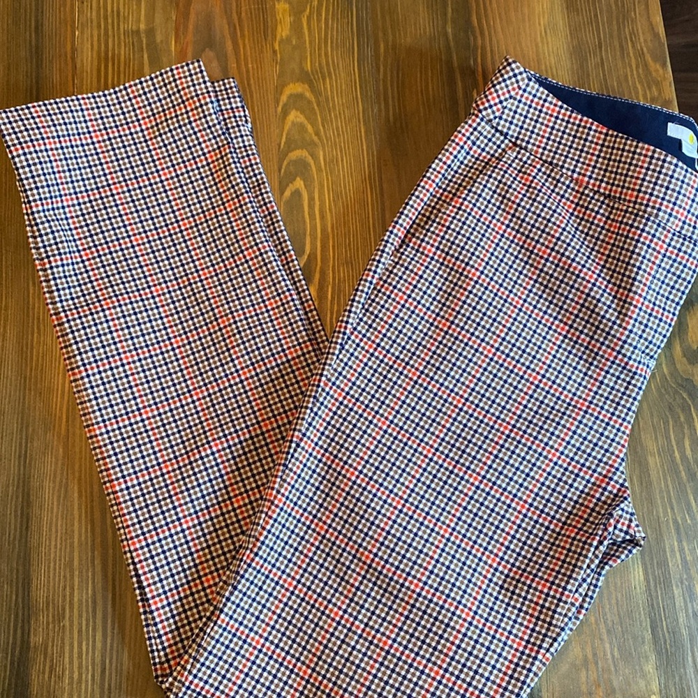 Boden Straight-Leg Pants - Orange, Blue, White